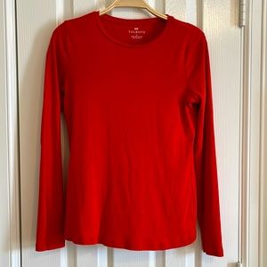 Talbots long sleeve size small orange t-shirt